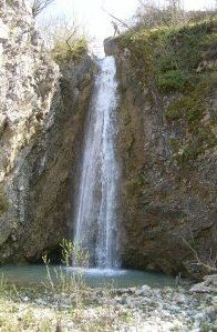 Cascata delle Castagne ala fine del percorso naturalistico Sepino-Terme